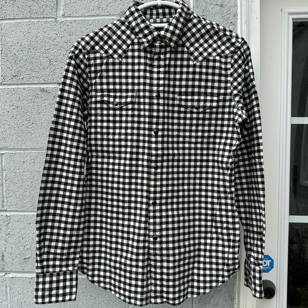 Polo by Ralph Lauren Black and White Checkered Button Down Shirt